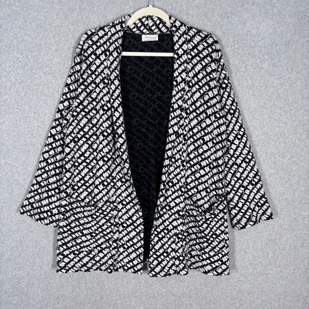 Komi Cardigan Jacket Medium Cotton Textured Tapestry Artsy Lagenlook India Boho